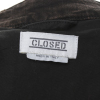 Closed  Biker jas in bruin
