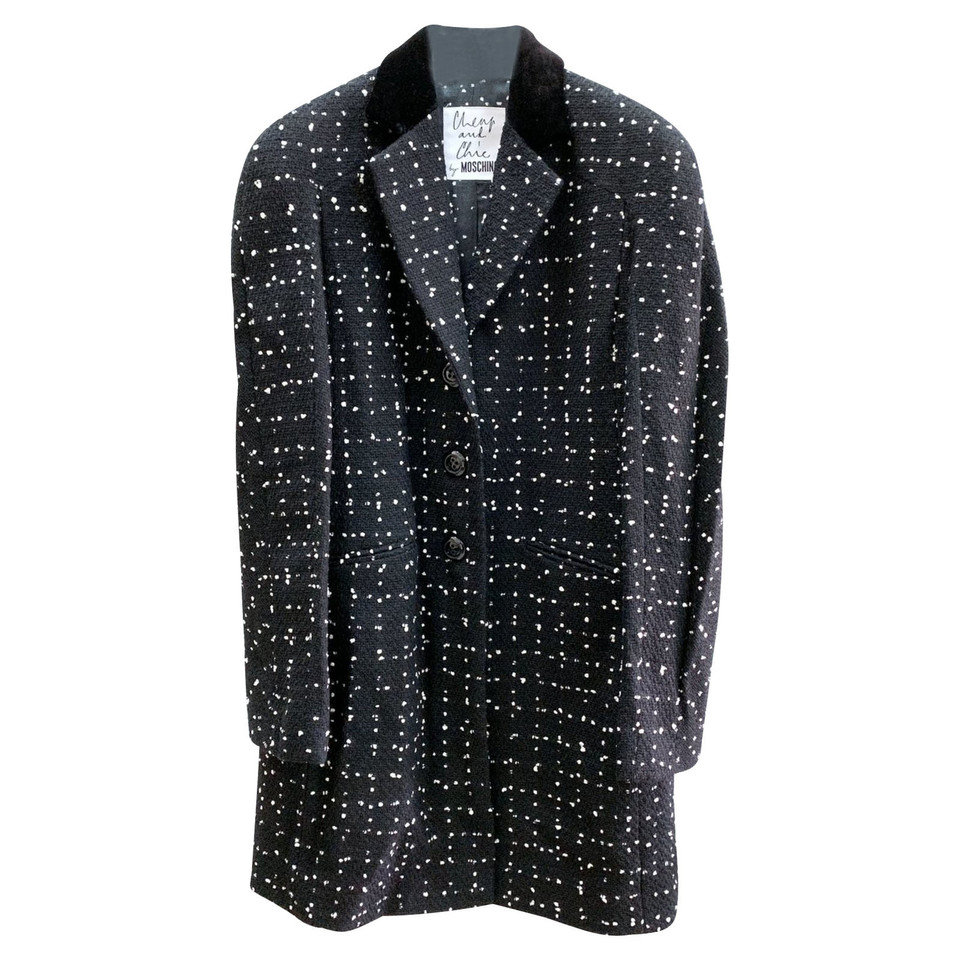 Moschino Cheap And Chic Giacca/Cappotto in Cashmere in Nero