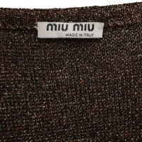 Miu Miu top with gold-colored effect yarn