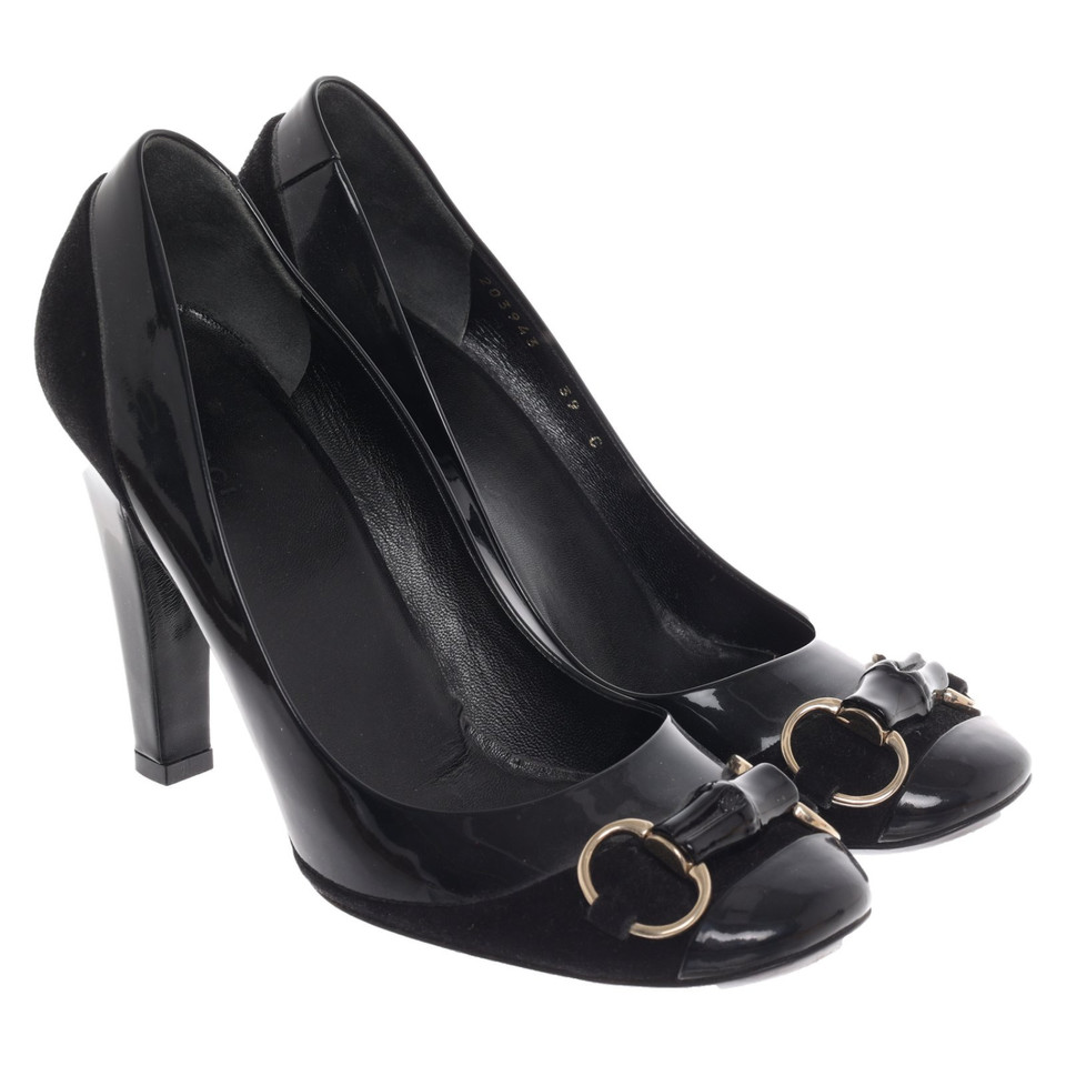 Gucci Pumps/Peeptoes Leer in Zwart