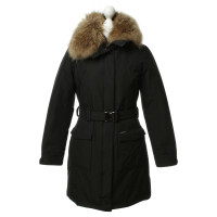 Woolrich Black coat with fur