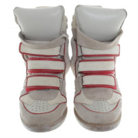 Isabel Marant Sneakerwedges beige/rood