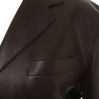 Hermès Blazer en cuir brun