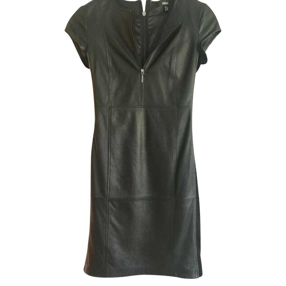 Arma Dress Leather in Black