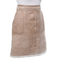 Louis Vuitton Leather skirt in beige
