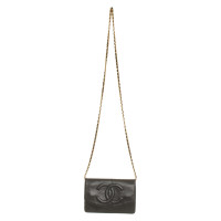 Chanel Wallet on Chain Leer in Zwart