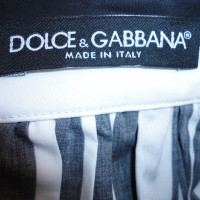Dolce & Gabbana Baumwollrock in Schwarz/Weiß
