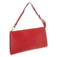 Louis Vuitton Clutch Leer in Rood