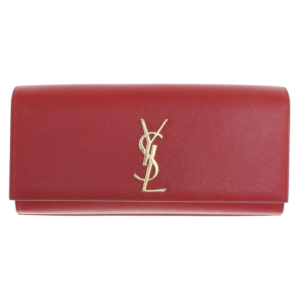 Yves Saint Laurent clutch en rouge