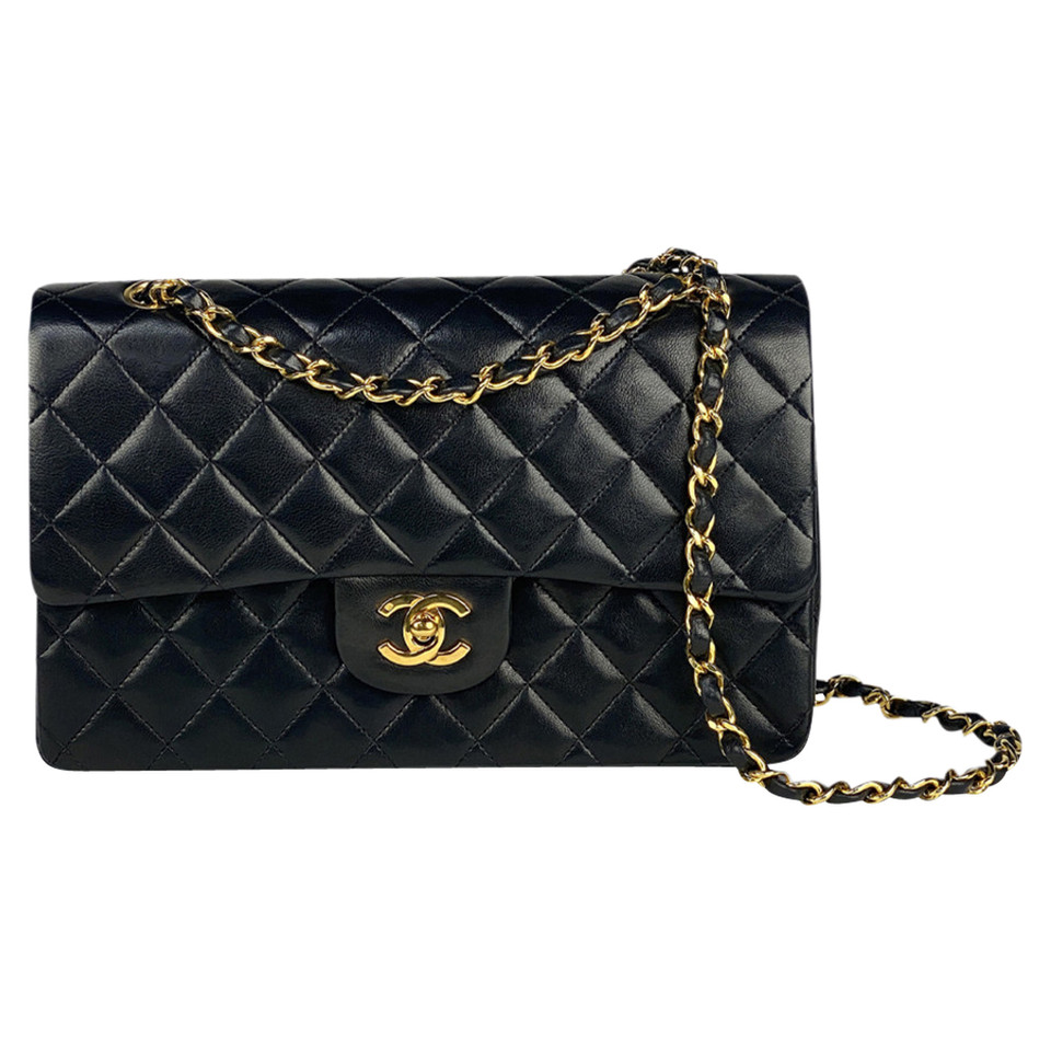 Chanel Classic Flap Bag Leer in Zwart