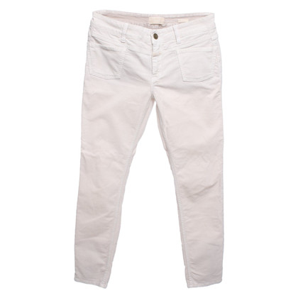 Closed Paire de Pantalon en Coton en Crème