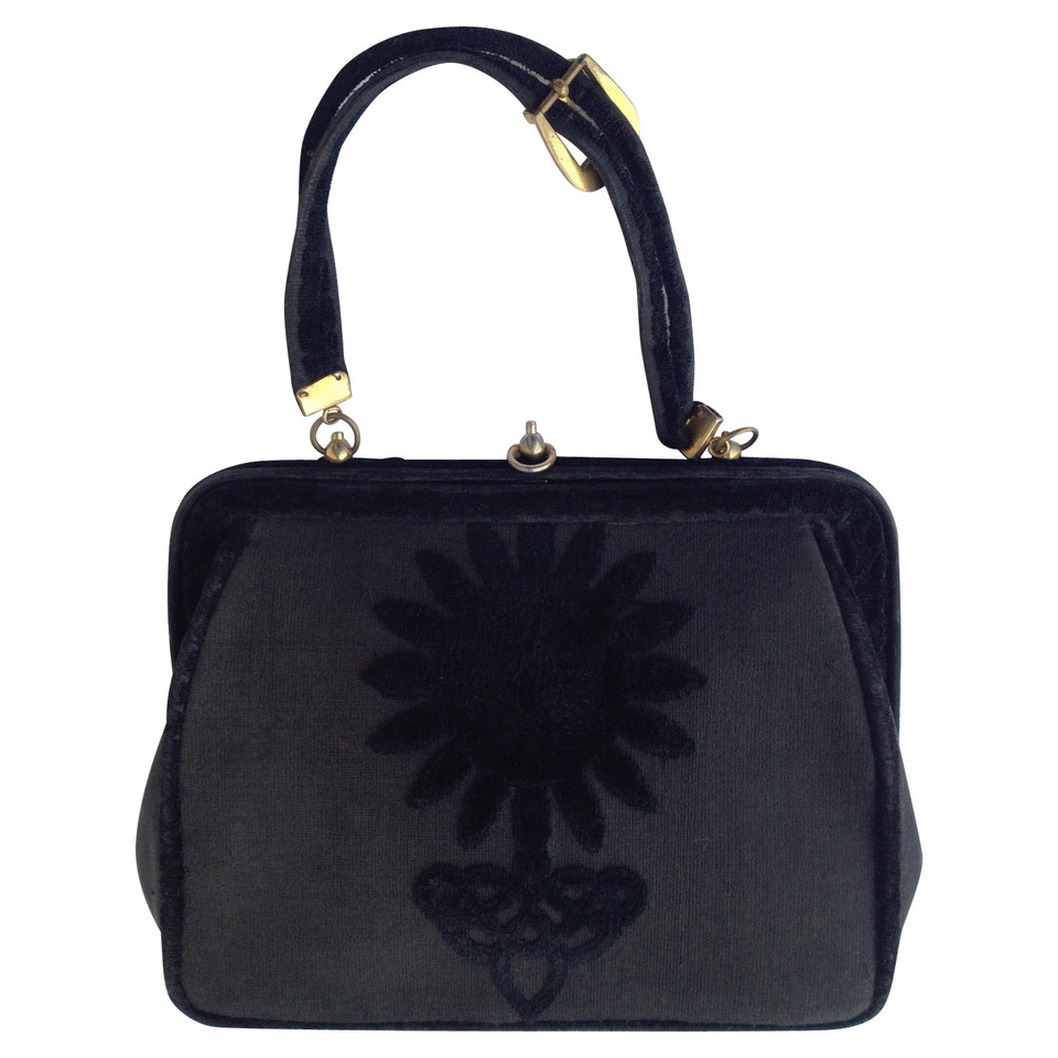Roberta Di Camerino Handbag Cotton in Black