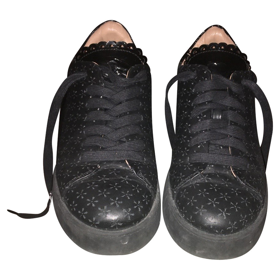 Twin Set Simona Barbieri Sneakers aus Leder in Schwarz