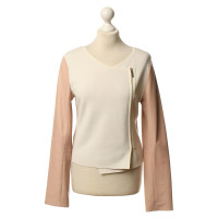 Pinko Knitted jacket with leather sleeves