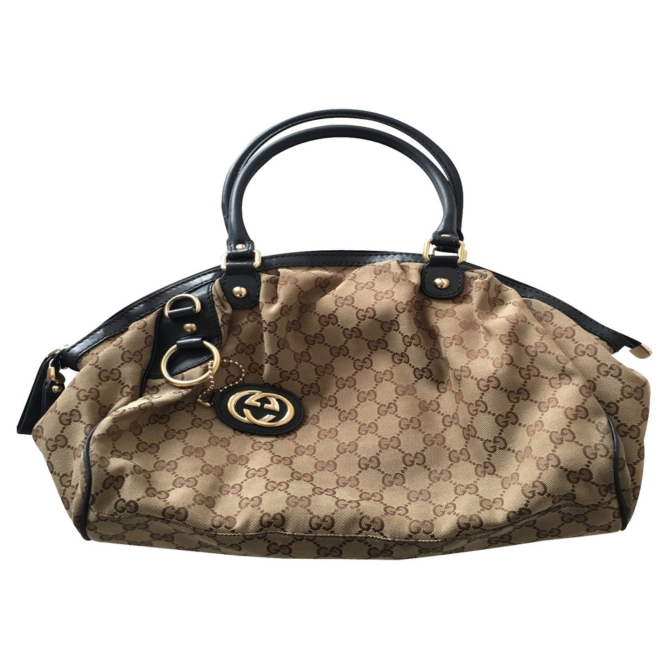 Gucci Sukey Bag Katoen in Beige