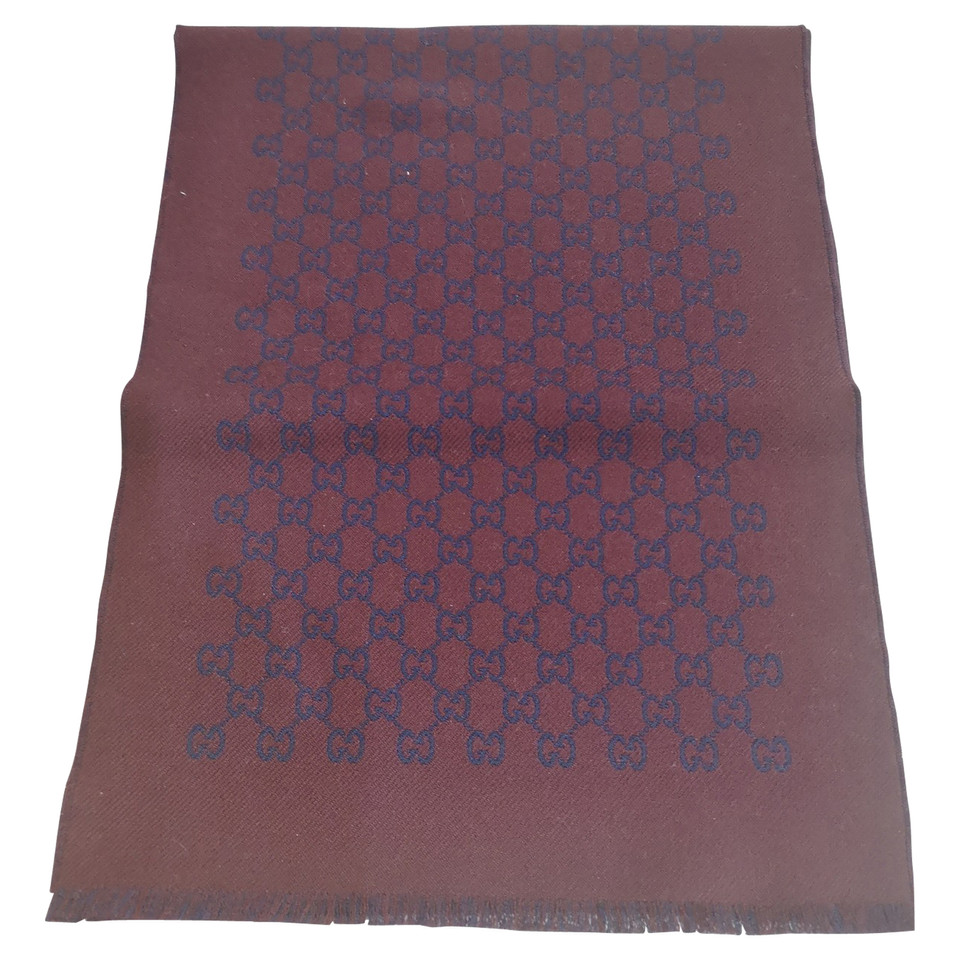 Gucci Echarpe/Foulard en Laine en Bordeaux