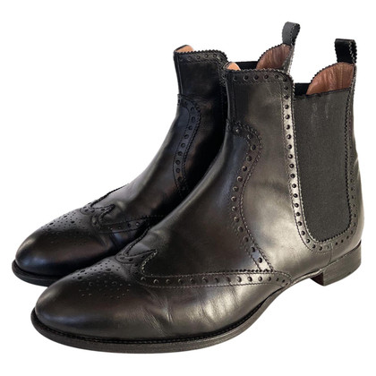 Hermès Stiefeletten aus Leder in Schwarz