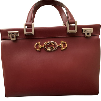 Gucci Zumi Bag Medium Leather in Bordeaux