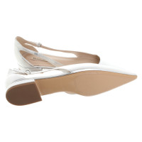 Massimo Dutti Slippers/Ballerinas Leather in Silvery