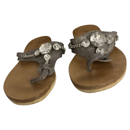 Coccinelle Sandals Leather in Silvery