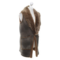 Ralph Lauren Gilet in Pelle in Marrone