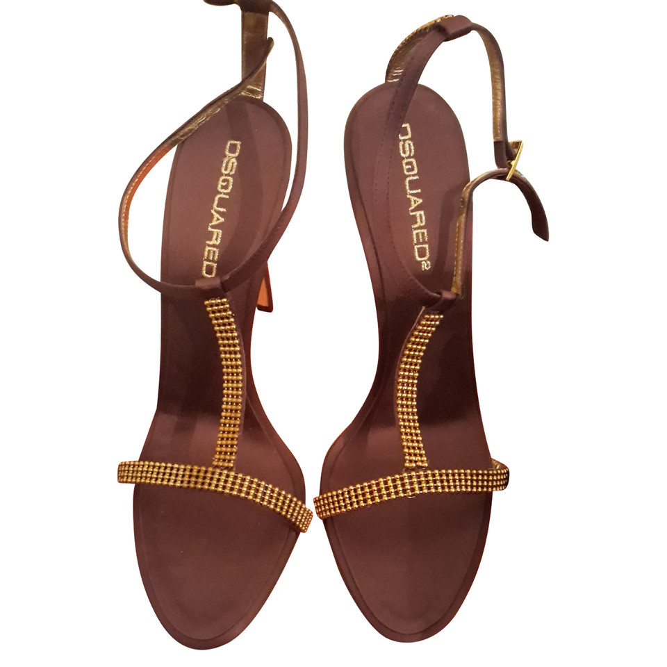 Dsquared2 Leather sandals in purple