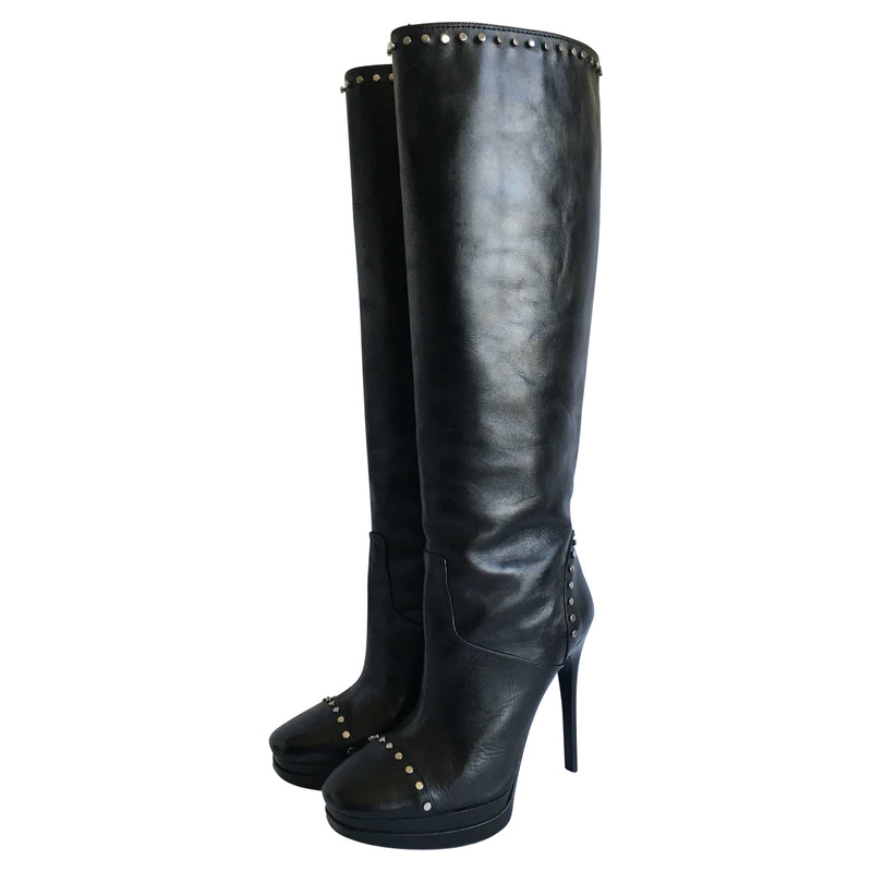 Roberto Cavalli Boots Leather in Black 