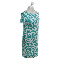 Diane Von Furstenberg Silk dress in turquoise / white
