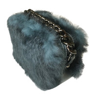 Agl rabbit fur handbag