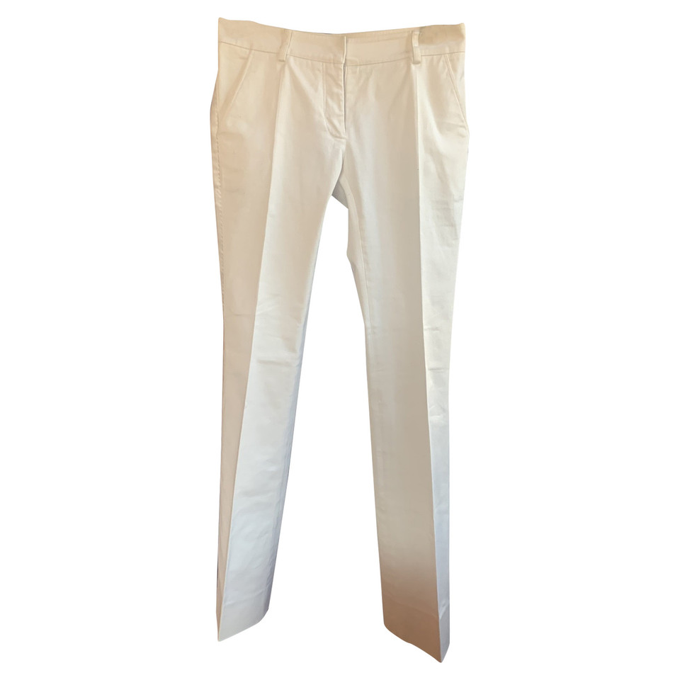 Balmain Paire de Pantalon en Coton en Blanc
