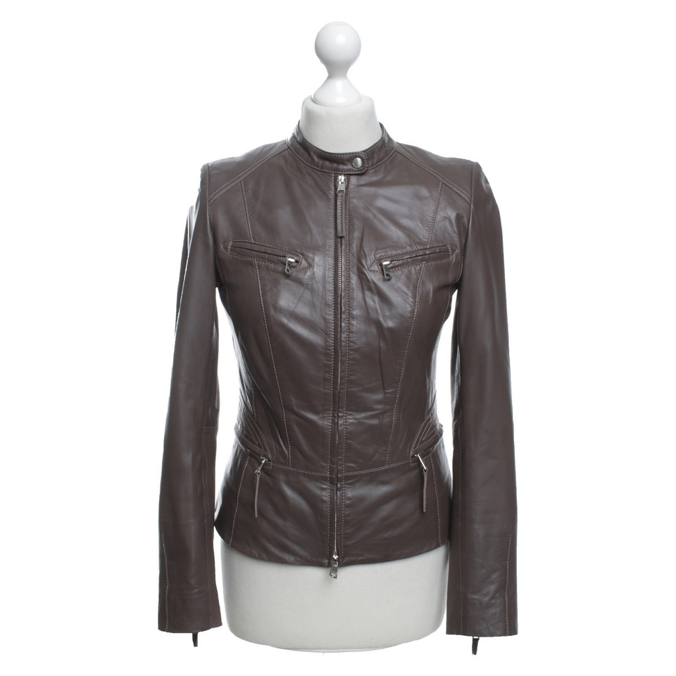 Marc Cain Short jacket made of lamb nappa leather