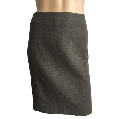 Turnover Skirt Wool in Grey