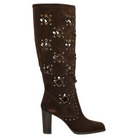 Dolce & Gabbana Bottes en Cuir en Marron