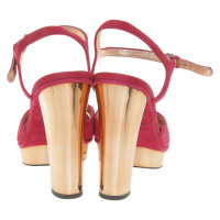 Marc By Marc Jacobs Sandali in Pelle scamosciata in Fucsia