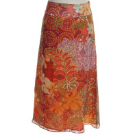 Kenzo Silk skirt with a floral print