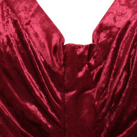 John Galliano Robe en velours rouge