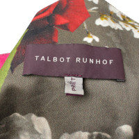 Talbot Runhof Cocktailjurk met een bloemmotief