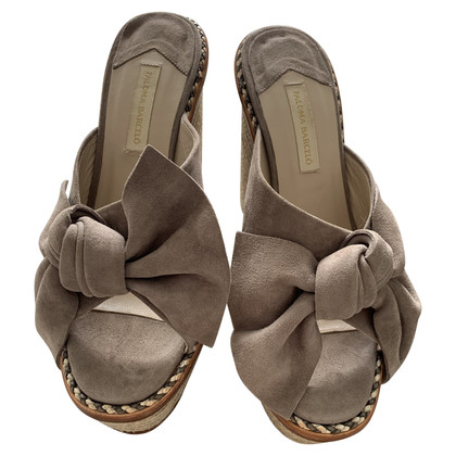 Paloma Barcelo Wedges Leather in Grey
