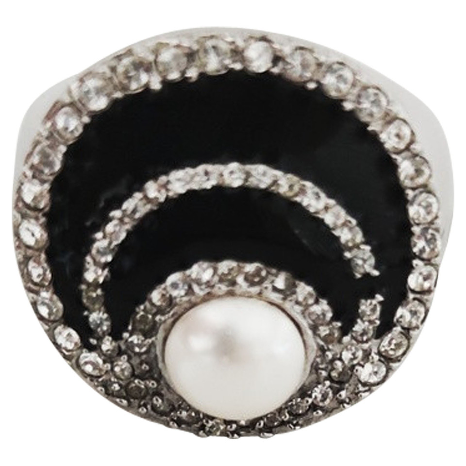 Rochas Bague en Acier en Noir