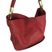 Yves Saint Laurent Shopper Leather in Red