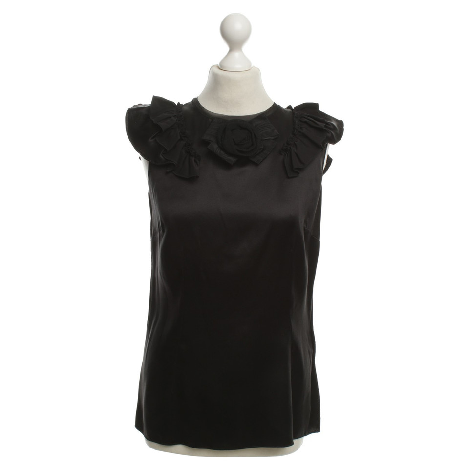 Dolce & Gabbana Silk Top in zwart