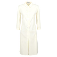 Jil Sander Kleid aus Baumwolle in Weiß