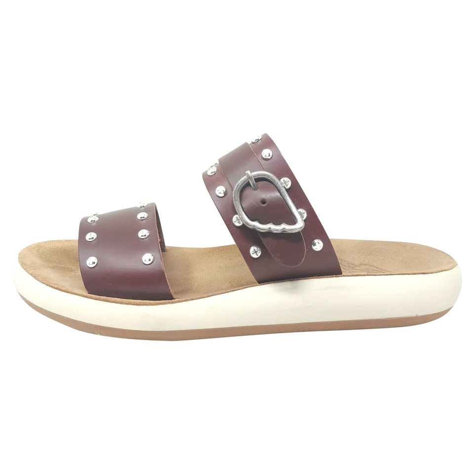 Ancient Greek Sandals Sandals Leather in Brown