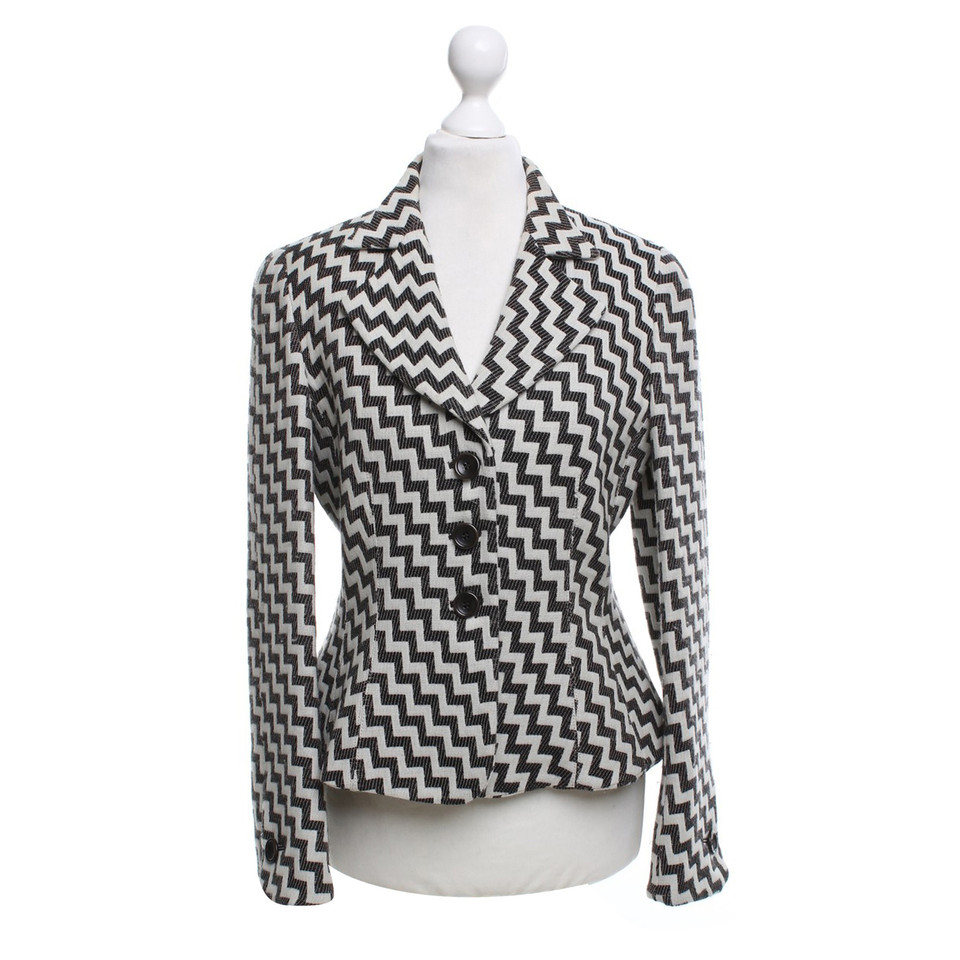 Armani Collezioni Wool blazer with zigzag pattern