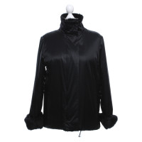 Hugo Boss Jacke/Mantel aus Seide in Schwarz