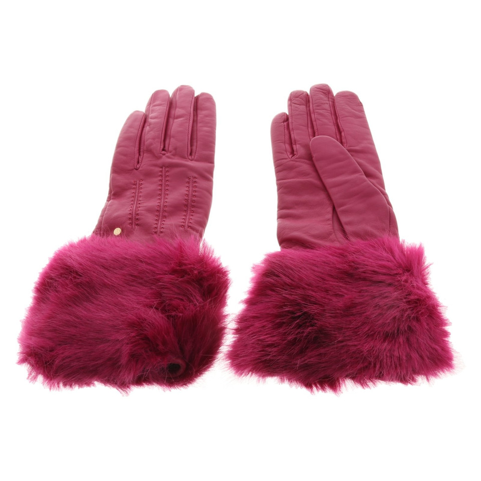 Ted Baker Leather gloves with faux fur