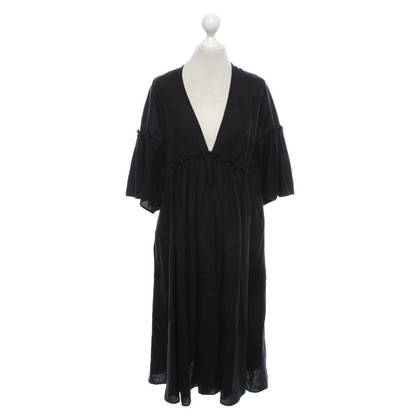 Three Graces London Dress Linen in Black