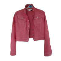 Mugler Dress, Bustier and jeans jacket in pink denim