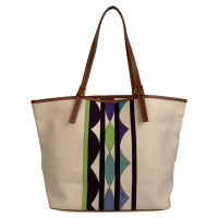 Emilio Pucci Tote bag Canvas in Beige