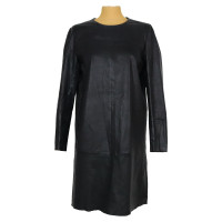 Cos Dress Leather in Black